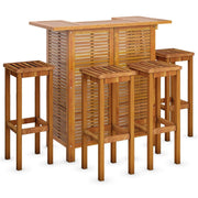 Set bar da giardino 5 pezzi in legno massello di acacia 02_0013391