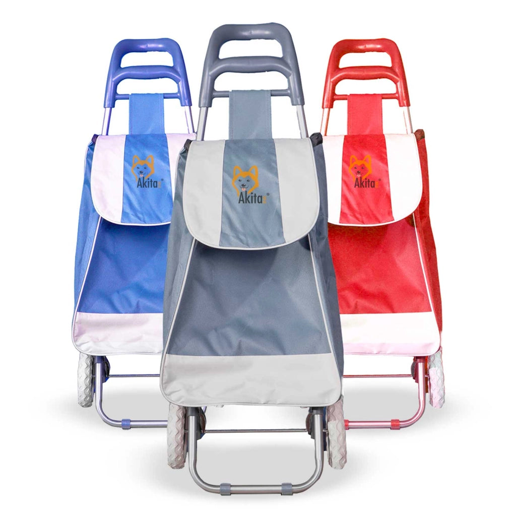 Akitaink Trolley Spesa 42L Tasca Zip Antipioggia