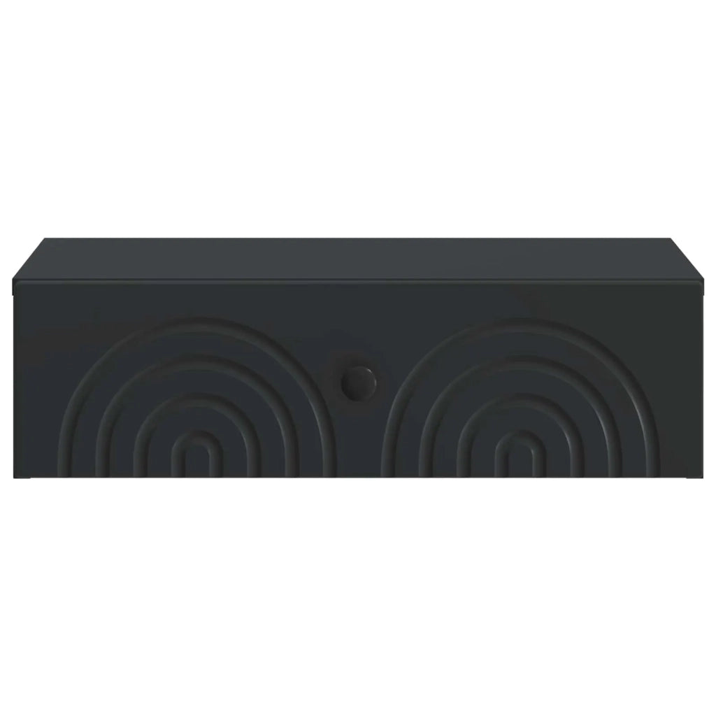 Tavolino da Parete Laterale Nero 59 x 34,5 x 17 cm