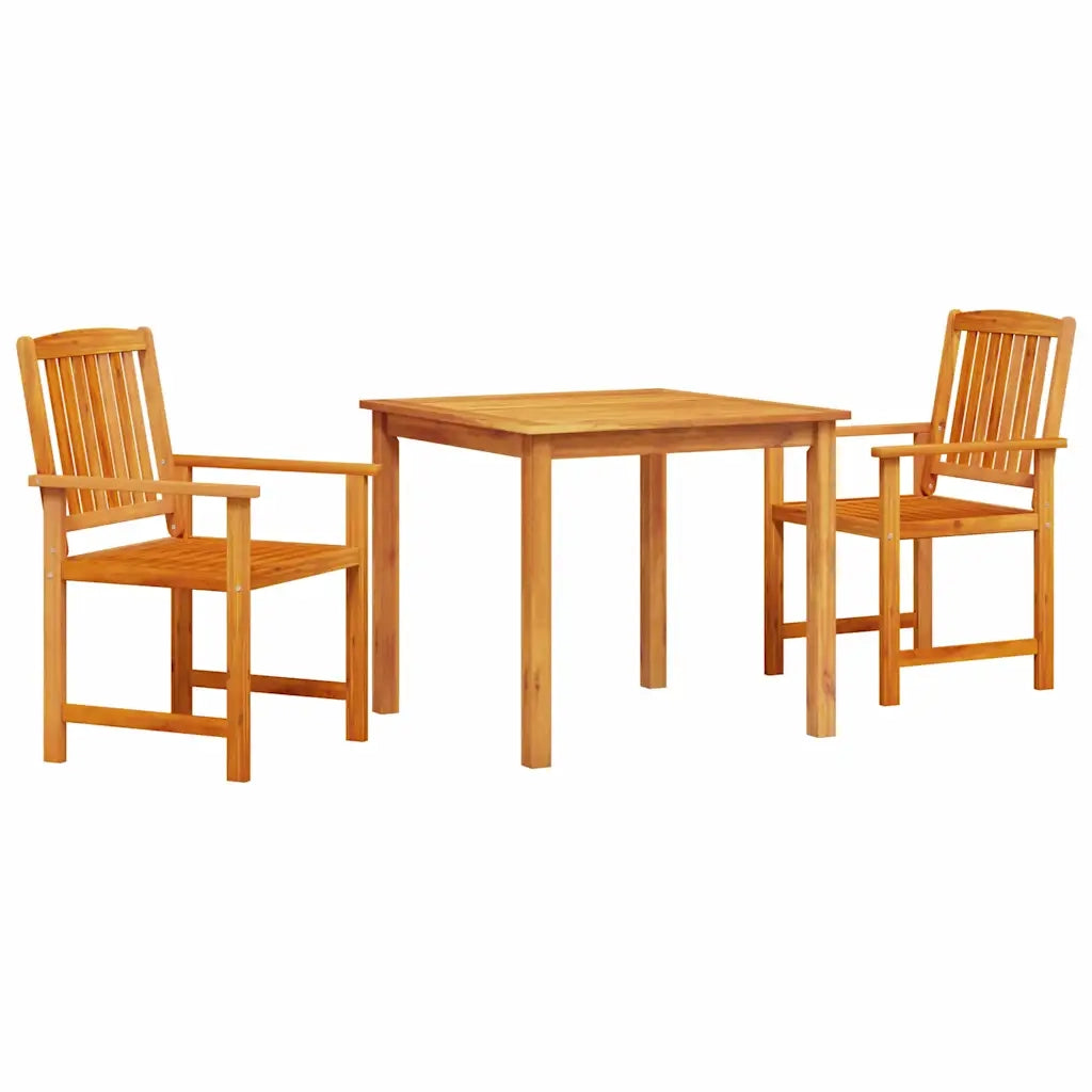 Set da Pranzo per Giardino 3 pcs Marrone