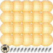 Lanterne in carta bianca 25 cm 20 pezzi decorazione per feste matrimoni