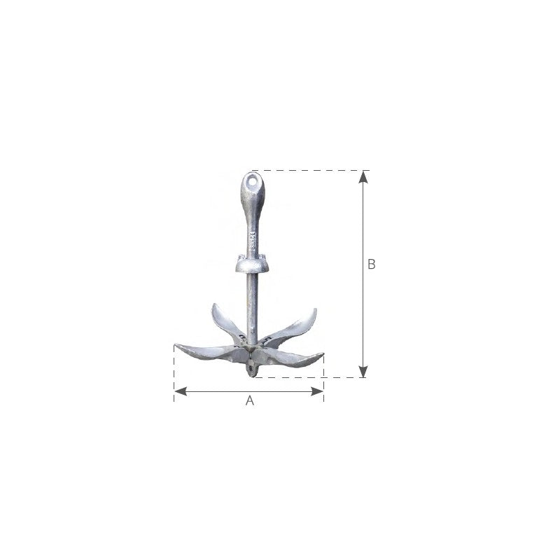 ANCORA OMBRELLO KG.2,5 A 290 MM B 310 MM C 80 MM