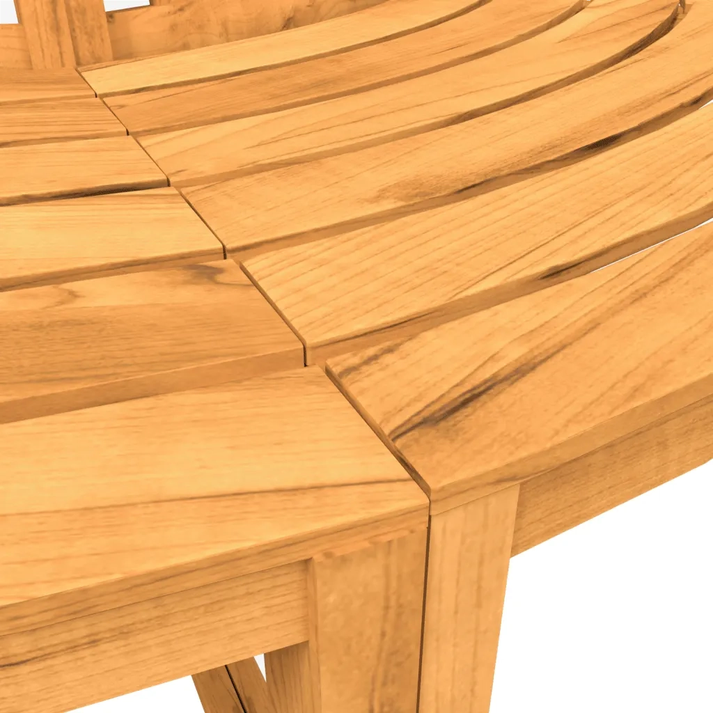 vidaXL Panche per Albero Semi Circolari 2pz Ø160cm Legno Massello Teak