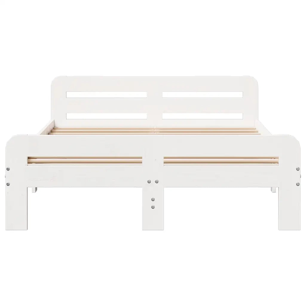 Letto senza Materasso Bianco 180x200 cm Legno Massello di Pino 855464