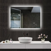 Aica Specchio da bagno a LED+80x60cm+Disappannamento+Funzione Memoria+Infinitamente Dimmerabile