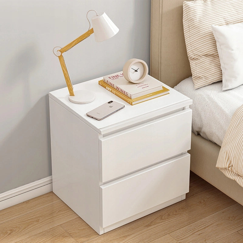 Comodino per camera da letto, soggiorno, camera da letto, armadio con cassetti, bianco, loft