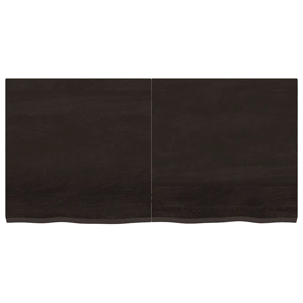 Mensola | Ripiano | Scaffale Marrone Scuro 120x60x(2-4) cm Massello Rovere Trattato