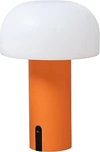 Lampada Led Fungo da tavolo Ricaricabile E Dimmerabile Arancione
