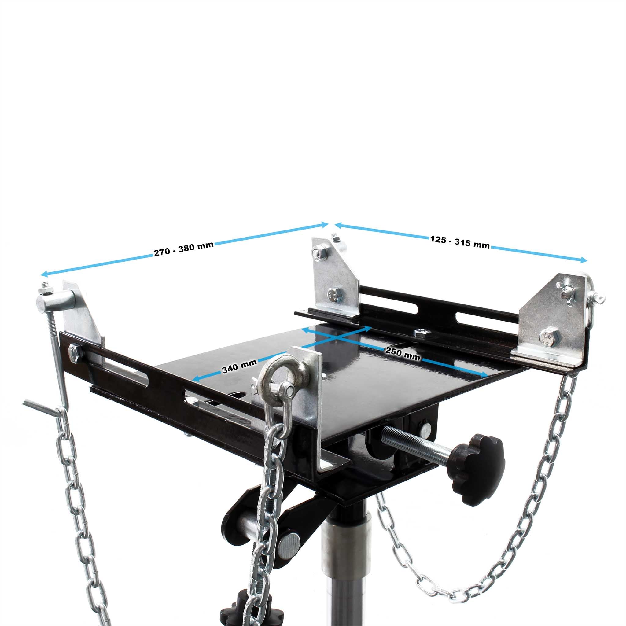 Sollevatore da fossa idraulico carico max. 500kg sollevamento da 870-1790mm