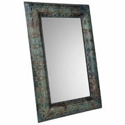 Specchio da parete in metallo blu 70x5x100h
