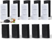 Filtro per acque reflue per filtrazione multipla - set di 15 filtri a carbone attivo e 10 filtri a spugna