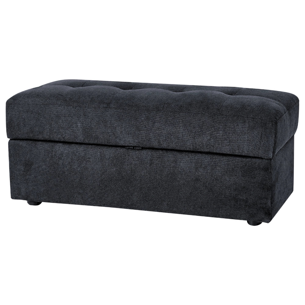 Divano letto componibile Pouf contenitore nero Cassetti estraibili Click Clack Vassoio ribaltabile