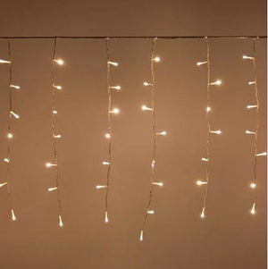 Luci di Natale tenda 200 Led plastica bianco caldo cm 450