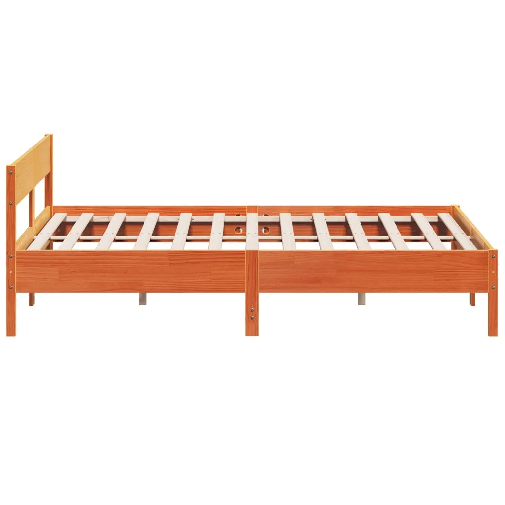 Giroletto senza Materasso Marrone Cera 180x200 cm Legno di Pino