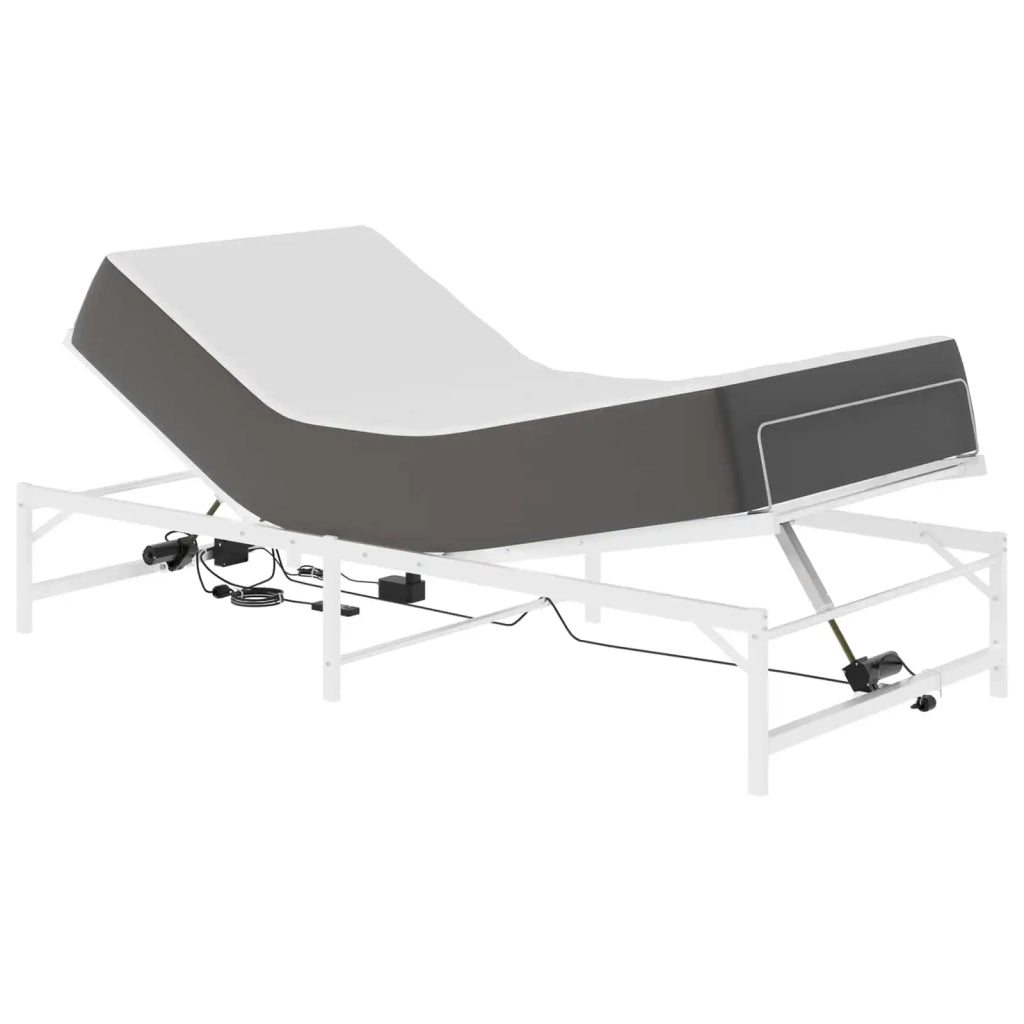 Telaio Letto Elettrico Regolabile Bianco 100 x 190 cm Acciaio 42021398