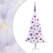 Albero di Natale | Decorazioni natalizie artificiale Bianco 120 cm PVC e Acciaio