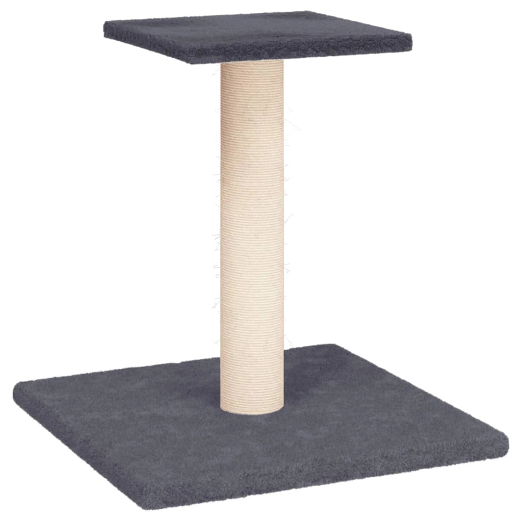Tiragraffi per gatti mobili torre arrampicata giocattolo raschietto grattacielo piattaforma da arrampicata con piattaforma scura 38 cm grigio 02_0022729