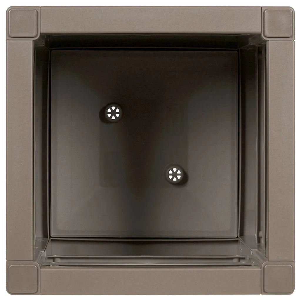 Scatola per Fiori da Giardino Marrone Chiaro 36 x 36 x 35 cm PP 42006498
