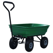 Carrello Manuale Ribaltabile da Giardino 300 kg 75 L Verde 145507