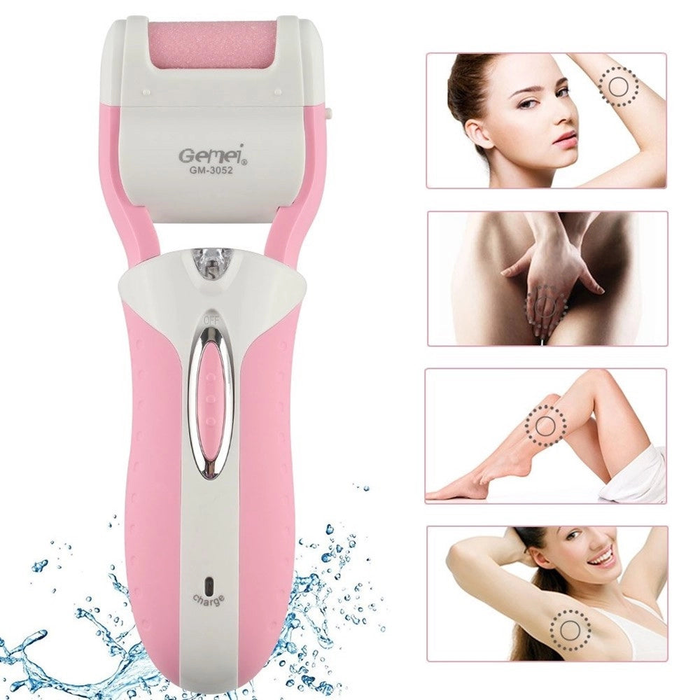 Trade Shop - Epilatore Rasoio Elettrico Ricaricabile 3in1 Donna Corpo Pedicure Lima Gm-3052 -