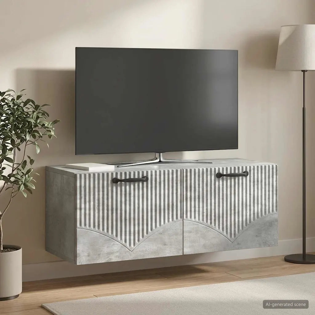 Mobile Porta TV da Muro Grigio Cemento 78,5 x 31 x 30 cm 899058
