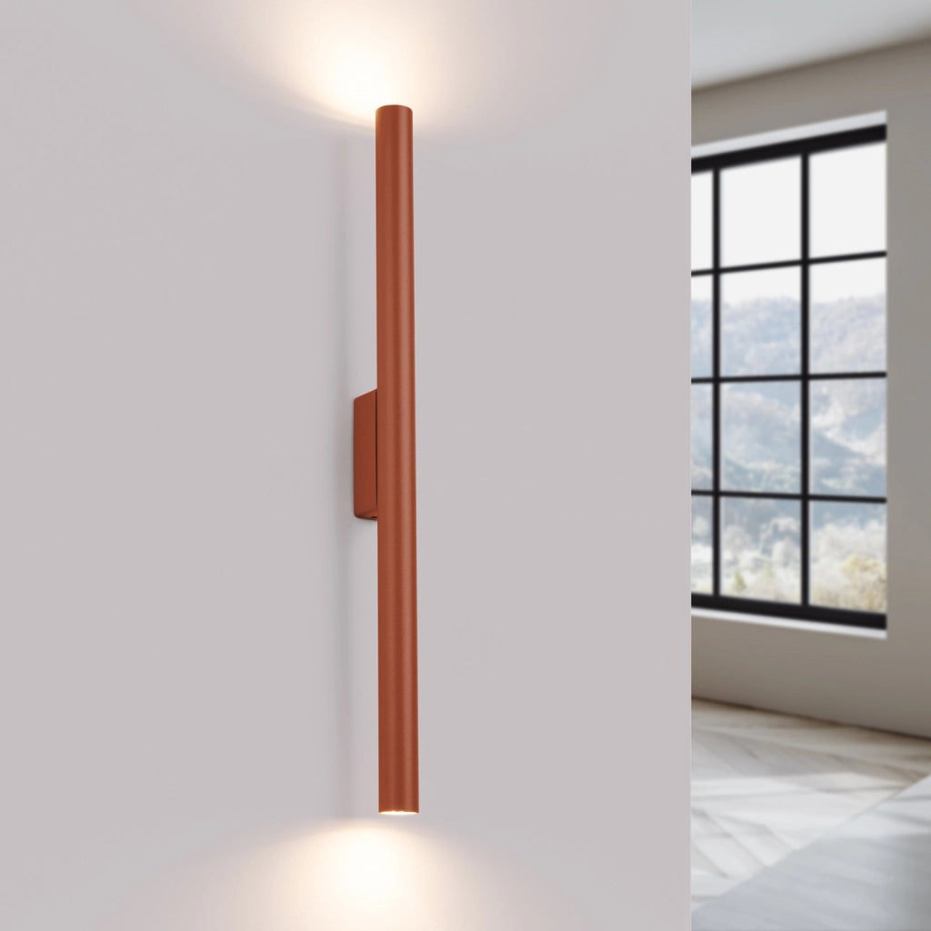 Applique Velino Pure Lume rossa ocra 50cm su-giù 2xG9
