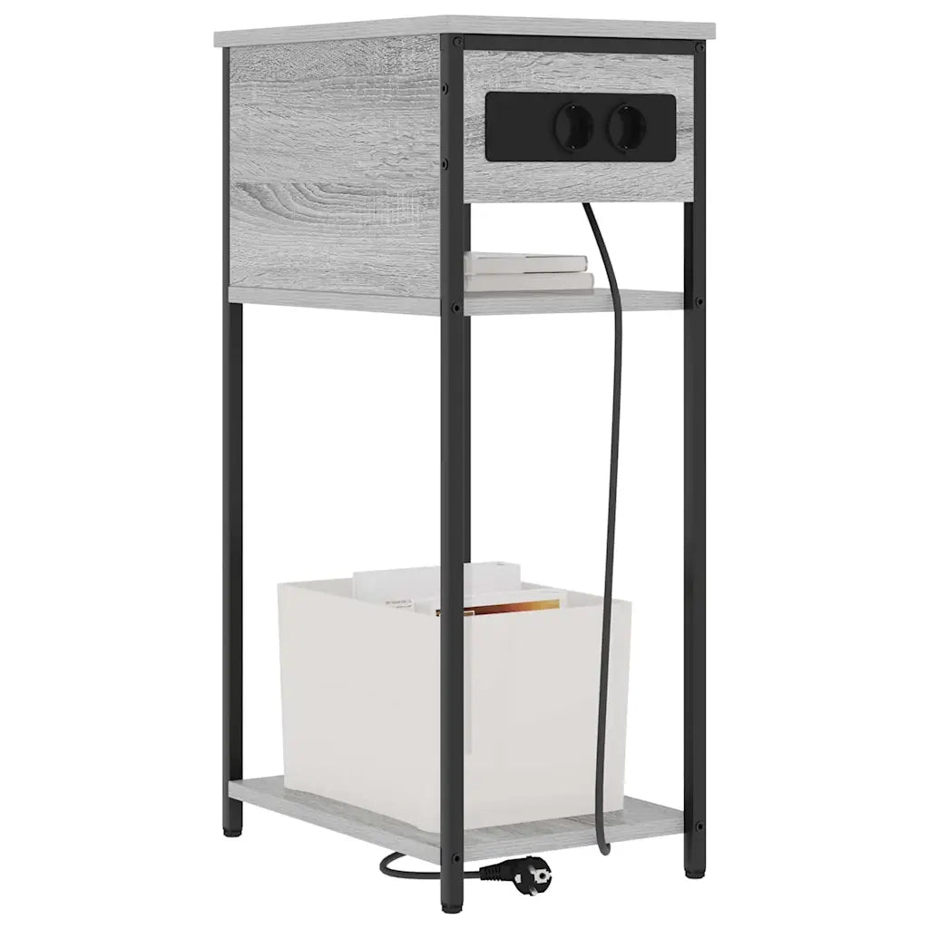 Comodino | Armadio da Notte | Mobiletto da notte Grigio Sonoma 41 x 28 x 76 cm