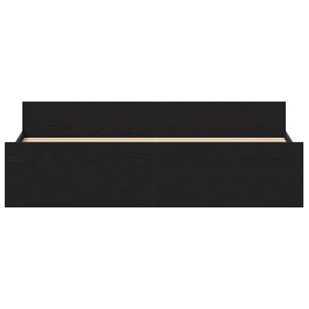 Giroletto senza Materasso Rovere Nero 200x200 cm Truciolato