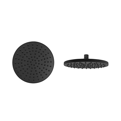 Soffione doccia nero opaco 25x25 cm