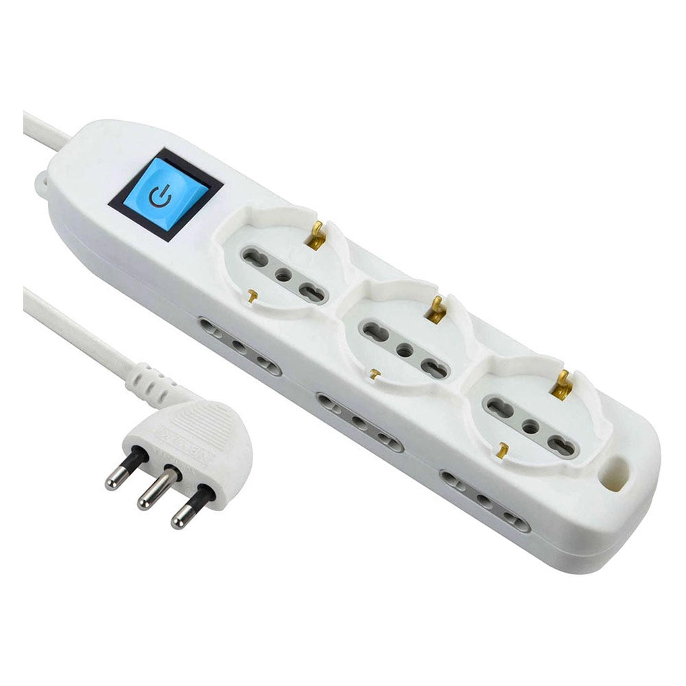 MULTIPRESA CON INTERRUTTORE 3 Schuko + 6 Bival.10/16A - 62002  - ELECTRALINE