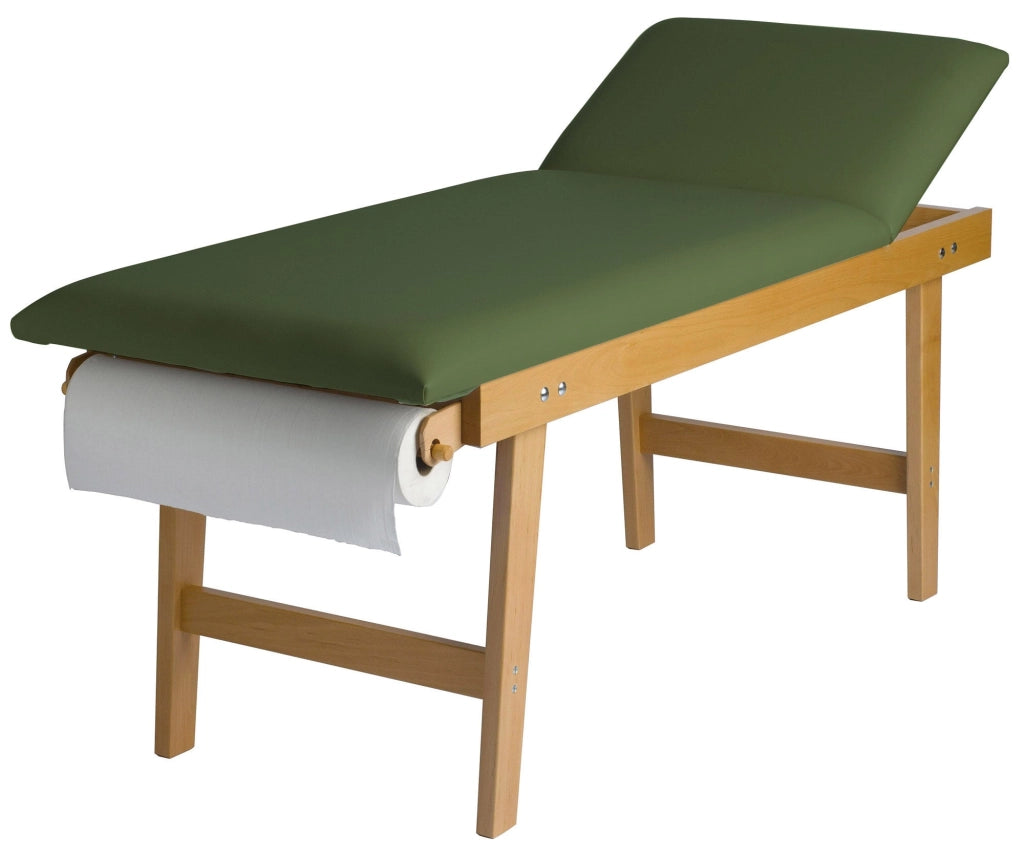 Lettino da Massaggio Visita Fisioterapia Fisso 2 Sezioni 190x70x75 cm 200Kg Verde