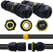 Mini scatola di connessione impermeabile per cavi Ø3-8 mm - connettore a 2 vie per acqua - estensore di cavo - adatto per esterni - IP68 - scatola di fissaggio per cavi