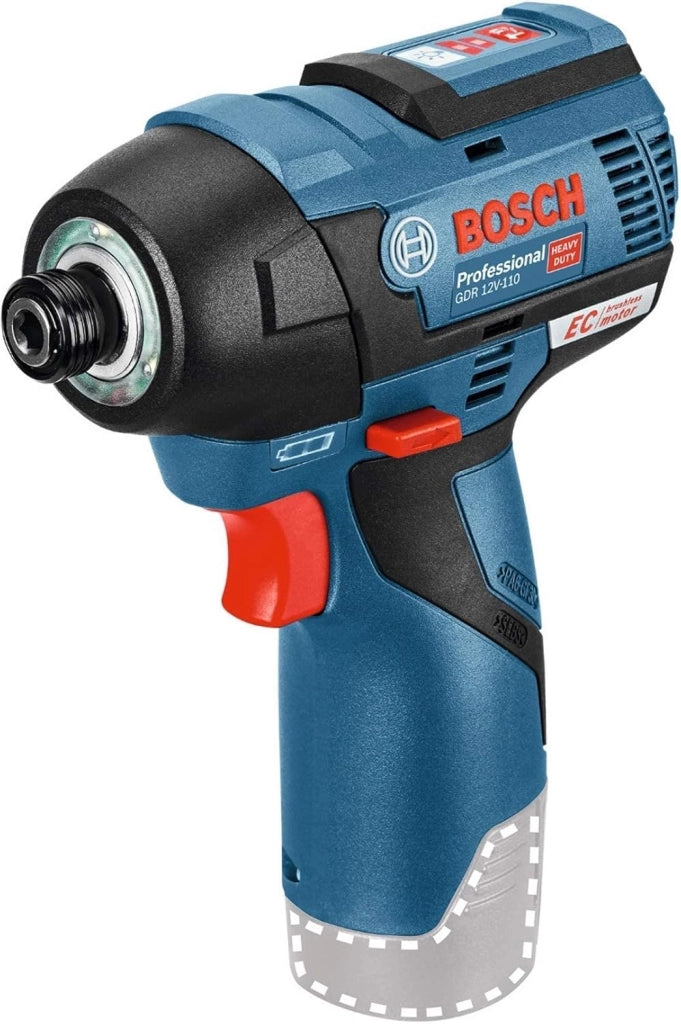 Bosch Professional GDR 12V-110 10.8V Avvitatore a Massa Battente a Batteria, Ioni di Litio, 10.8 V, Solo, karton / 06019E0002
