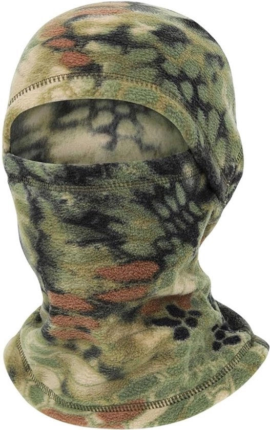 Fleece camouflage bivacco cappuccio maschera facciale invernale cappuccio maschera per uomo donna pelle di pecora calda casco integrale per motociclisti adatto al clima freddo