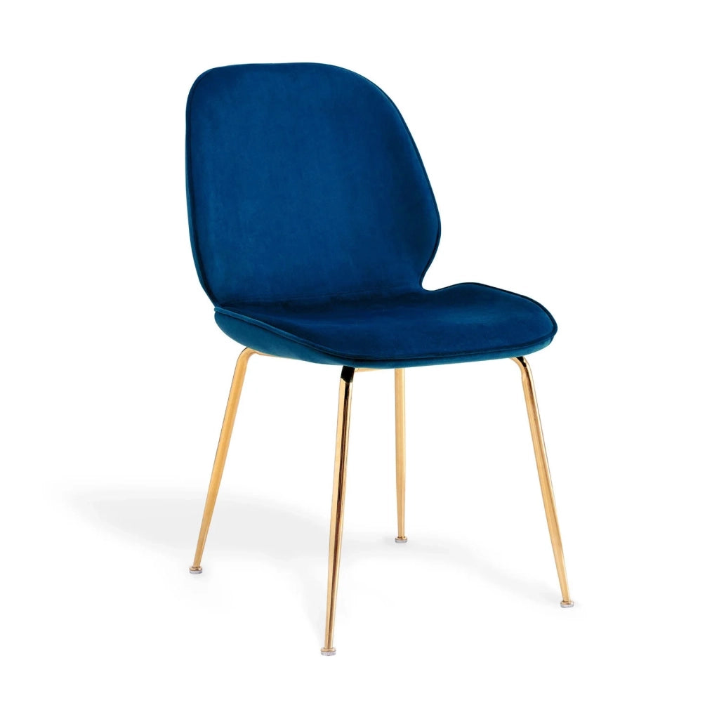 LÚZETE - SEDIA ASHCROFT IN VELLUTO BLU
