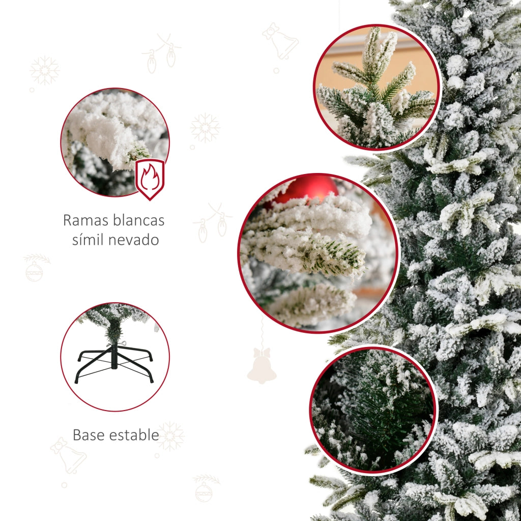 Albero di Natale Artificiale Nevado ¨C zephmum ¨C Verde Bianco 210 cm
