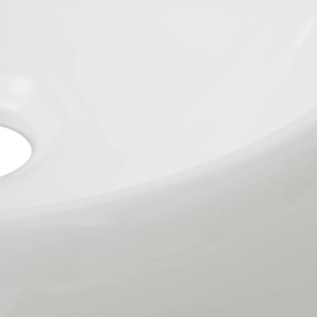 Lavello Bagno con Miscelatore in Ceramica Rotondo Bianco CFW4512924