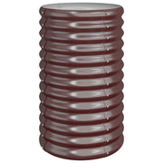 Fioriere | Cassetta per fiori | Vaso Giardino Acciaio Zincato 40x40x68 cm Marrone