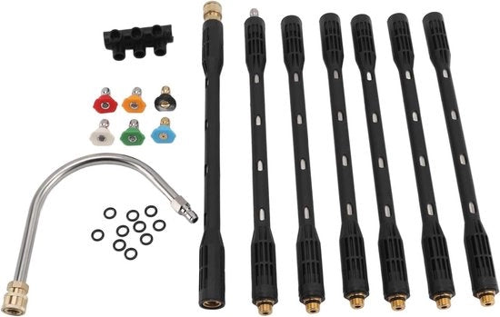 Estensione di connessione a vite 1/4 pollici in acciaio inossidabile per lavatrici a vapore - lunghezza regolabile - set di 6 bocchette per accessi a tetto.