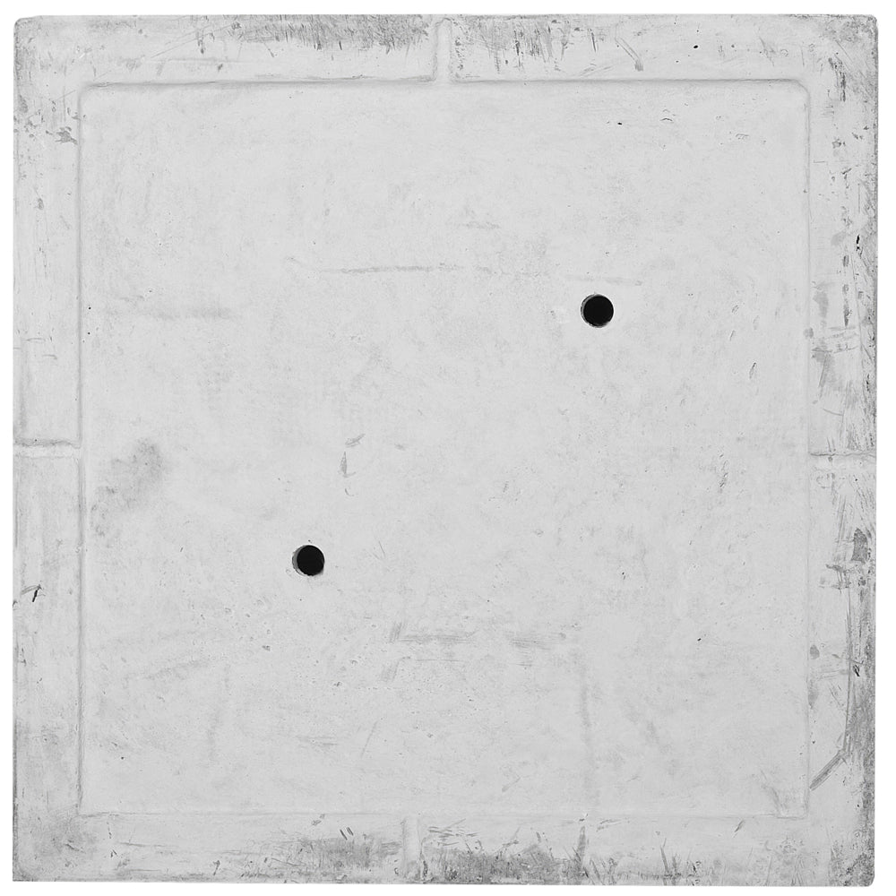 Vaso per piante fioriera in fibra di argilla grigio chiaro solida quadrata 40 x 38 cm resistente ai raggi UV