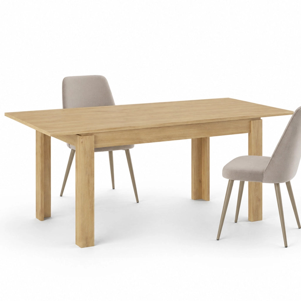 Tavolo da Pranzo Allungabile 120-170x80 cm Rettangolare in Legno Quercia