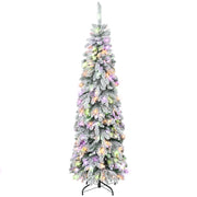 Albero di Natale Stretto con Luci LED ¨C zephmum ¨C Verde 180 cm 540 Rami