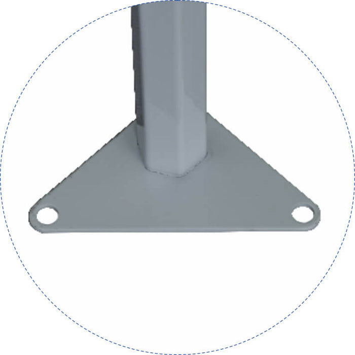 Gazebo da Giardino Pieghevole 3x3m in Alluminio e Tessuto Bianco