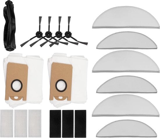 Set di Spazzola per Pavimento con Set di Pennelli per Testa e Lato - Pulizia del Filtro, Pulizia del Dweil, Sacca per Polvere, Accessori di Pulizia, Composizione con Stuzzo R1.