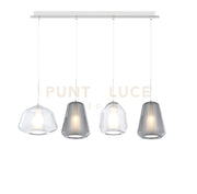 SOSPENSIONE BIANCO 4 LUCI RETTANGOLARE (ALPHA TR) (BETA TR) (GAMMA 2X FU) 1176BI-S4 R ABG-TF