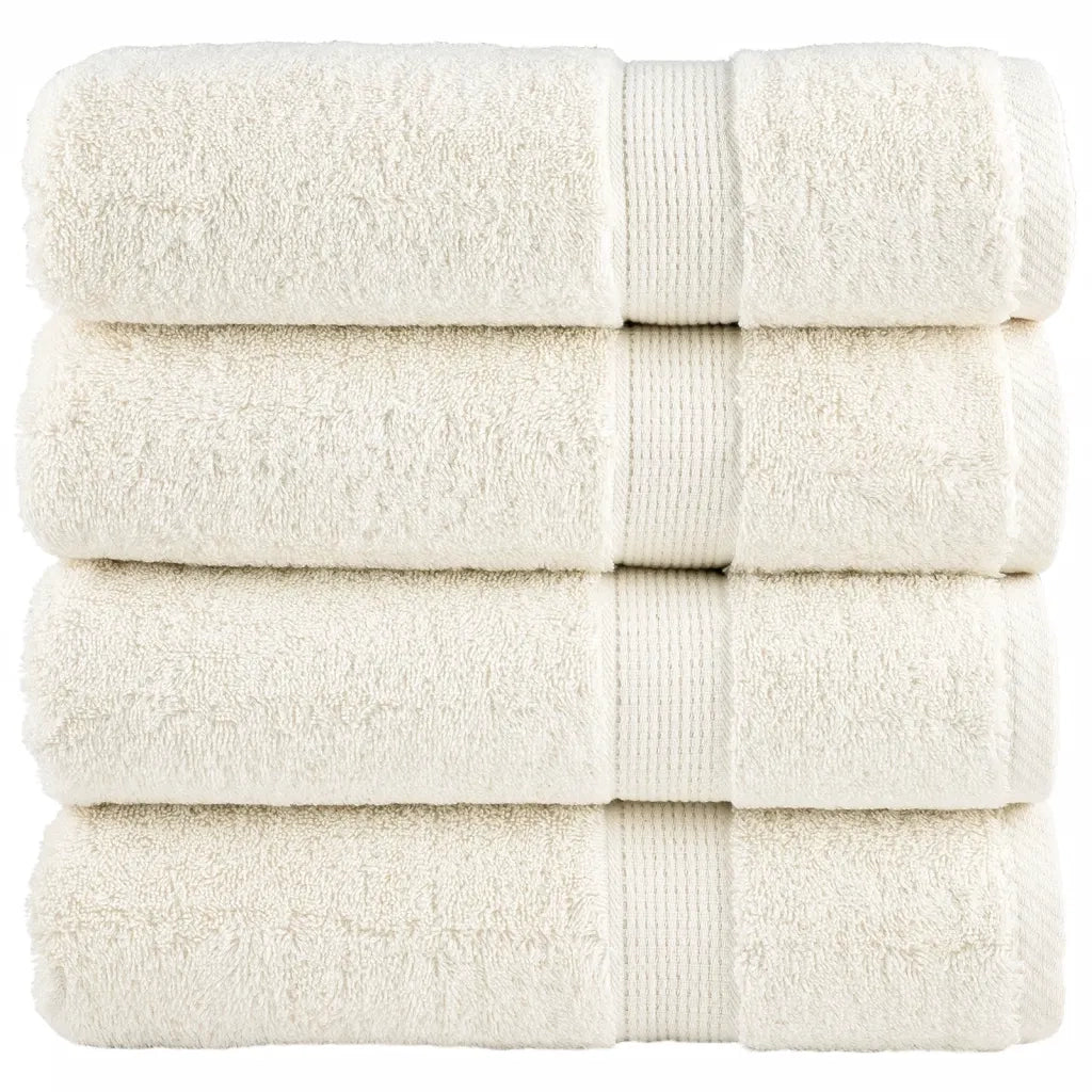 Asciugamani Premium SOLUND 4 pz Crema 50x100 cm 600 g/mÂ²