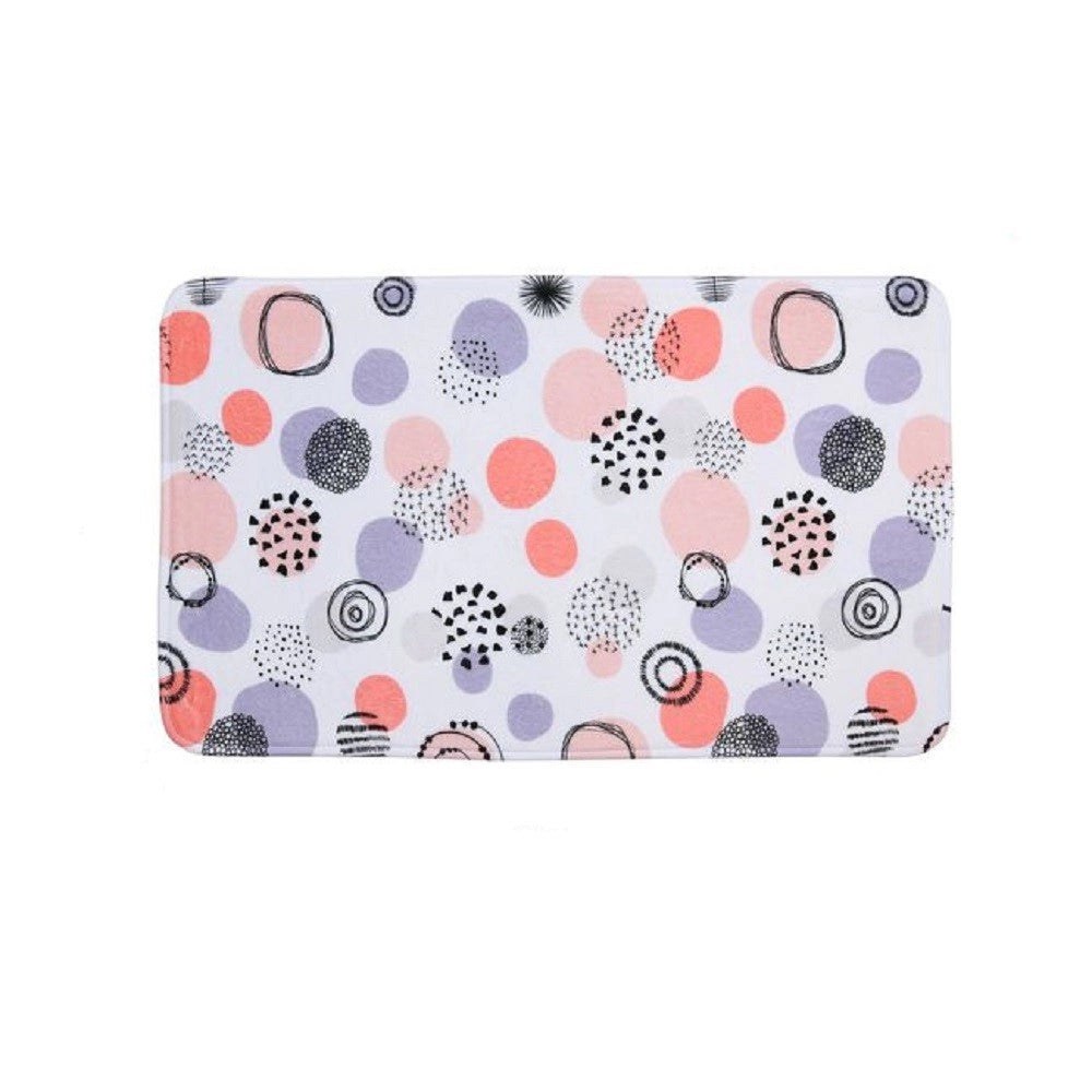 Trade Shop - Tappeto Tappetino Per Bagno Arredo Con Fantasia A Sfere Astratte 45x75 Cm 87088 -