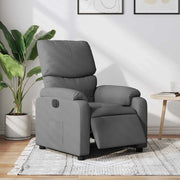 Poltrona Elettrica Reclinabile-Divano Sedia Grigio Scuro in Tessuto 614565