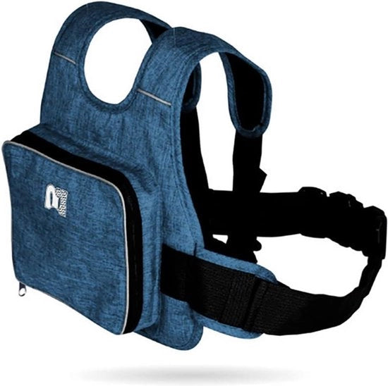 Cintura di sicurezza per bambini - cintura per motocicletta per bambini - lunghezza regolabile - strisce riflettenti - blu