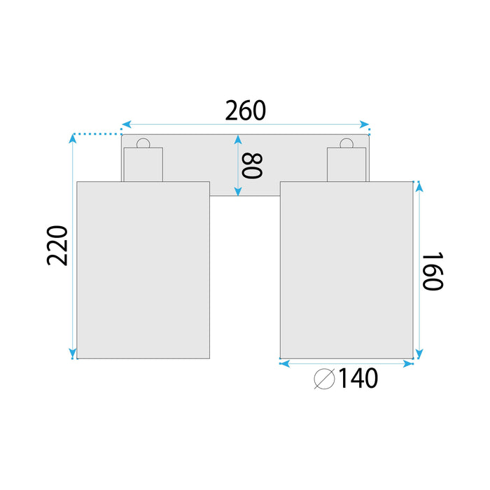 Lampada Da Parete APP1824-2W Nature Black